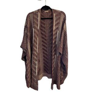 Maroon & Cream Baggy Cotton Sweater